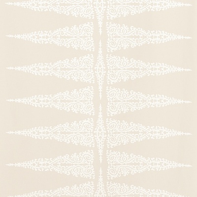 Anna French Ellery Stripe Fabric in White on Beige